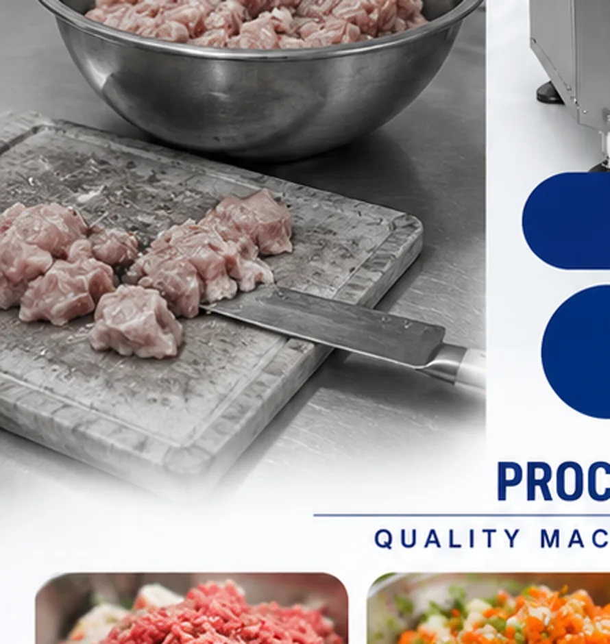 Manual meat preparation with a knife and chopping board